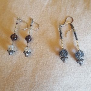 Beautiful glass bead earring duo
